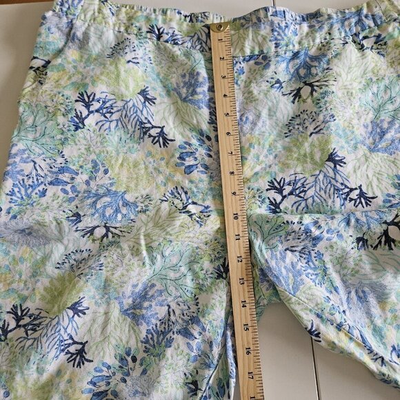 Northern Reflections Pants Womens XL Floral Cropped Wide Leg Pull On Linen Blend - Picture 5 of 16